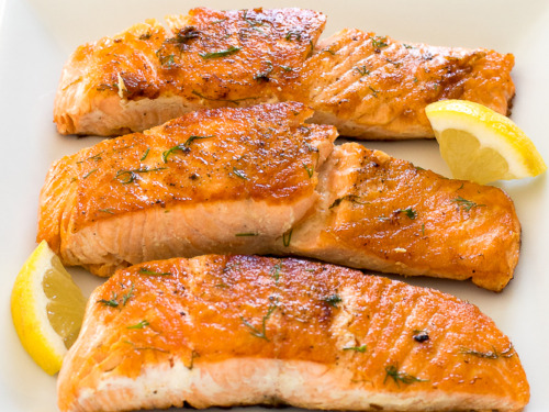 Grilled Sitka Salmon with Lemon-Dill Sauce